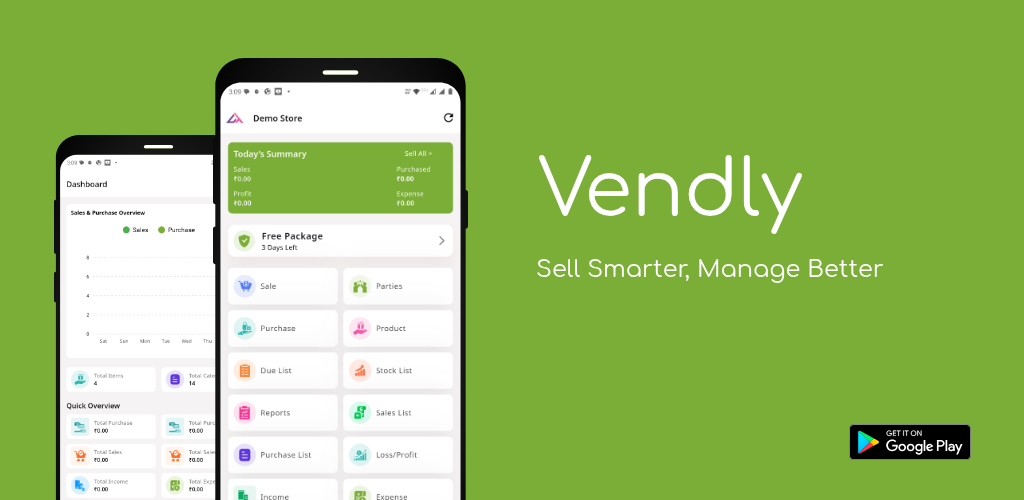 VendlyERP – Smart Sales & Business Management ERP Interface