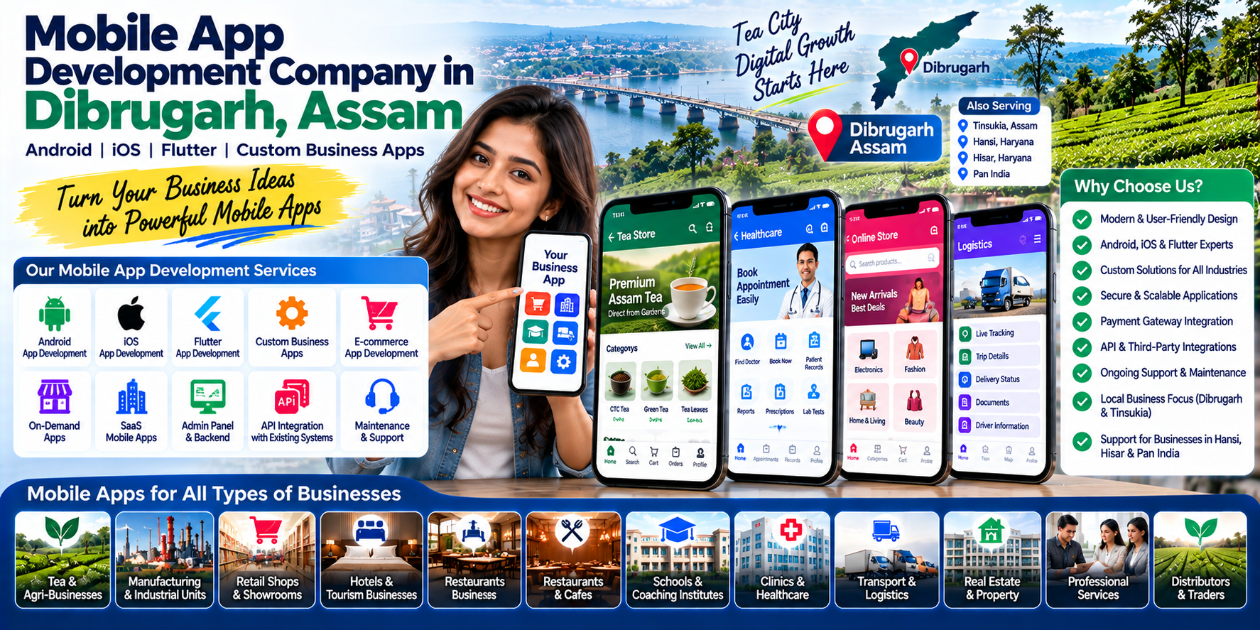 Mobile App Development Company in Tinsukia Dibrugarh Assam | Android & iOS Apps
